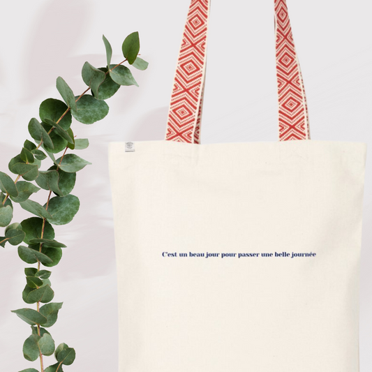 Tote bag citation inspirante en coton recyclé et encre bio, à offrir ou à s'offrir