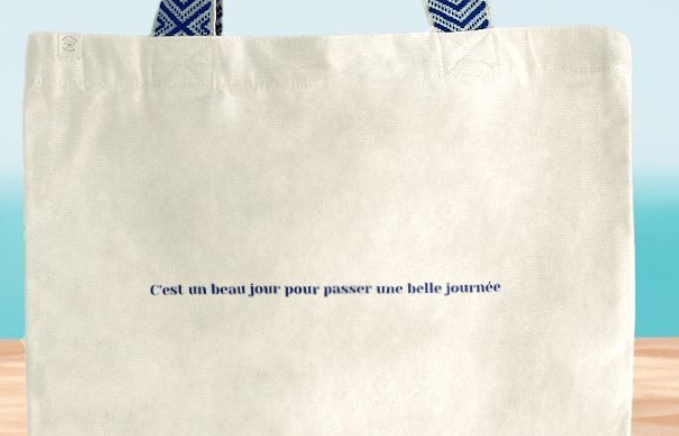 Tote bag citation inspirante en coton recyclé et encre bio, à offrir ou à s'offrir